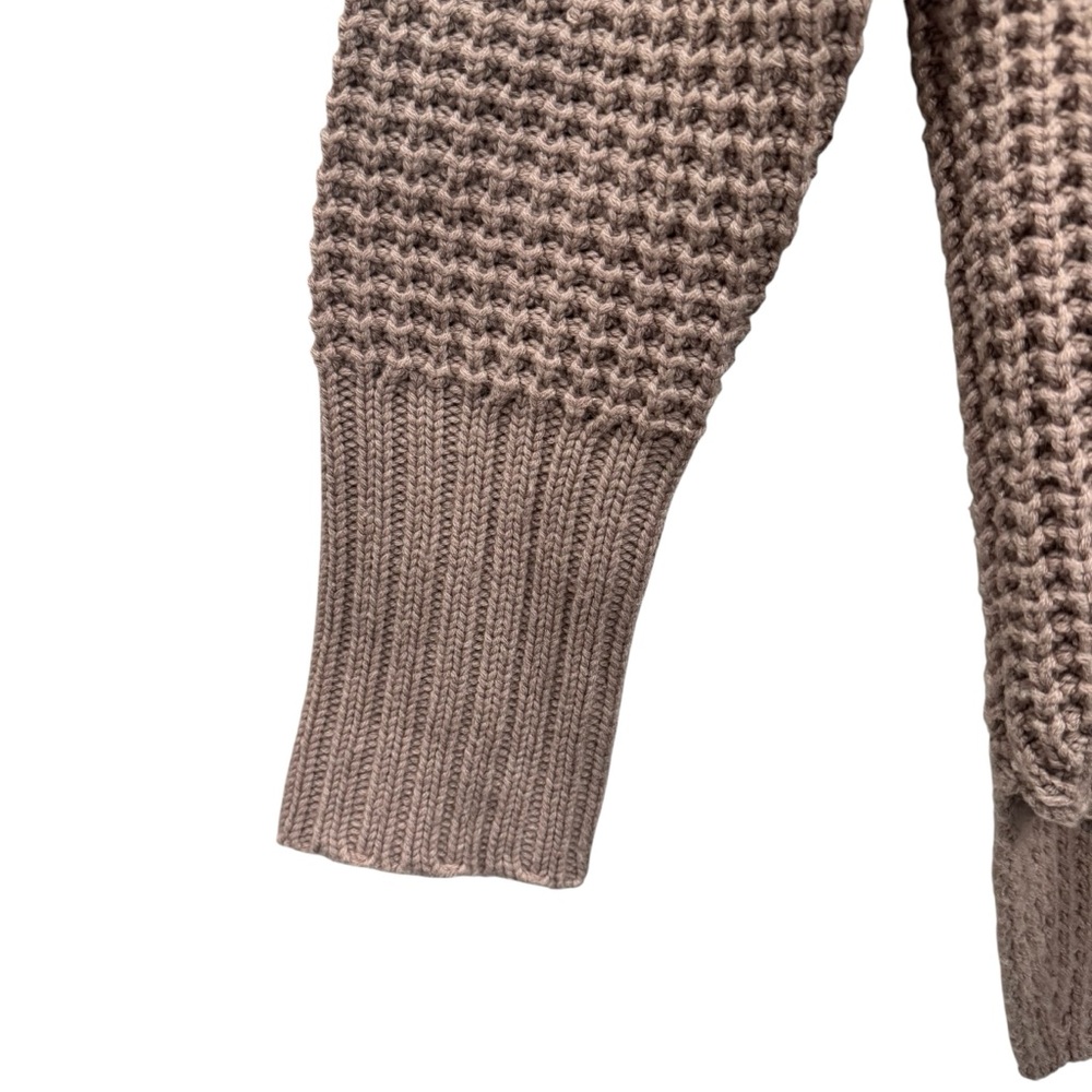 Hatch Waffle Knit Sweater Merino Wool Cashmere Blend Tan - Size Medium - Picture 3 of 7